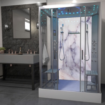 Insignia Marble Edition Rectangular Twin Non Steam Shower Cabin Options