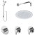 Nuie Arvan Concealed Shower SBR128ST2 2 Outlet Chrome