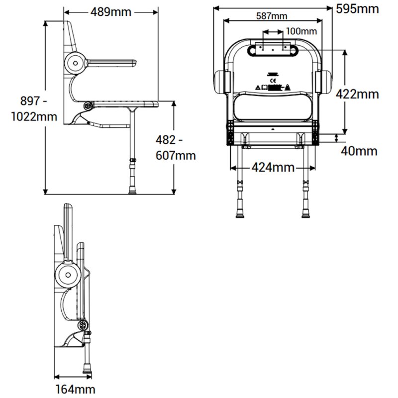 akw 2000 shower seat