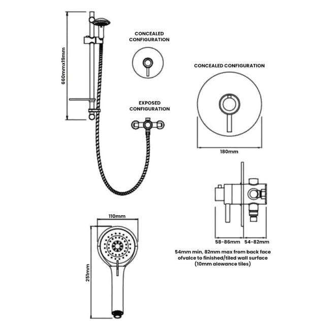 Aqualisa AQ Concealed Concentric Mixer Shower with Shower Kit - Chrome