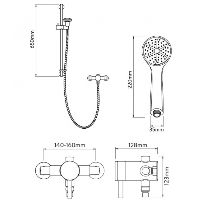 Aqualisa AQ Exposed Sequential Mixer Shower with Shower Kit - Chrome