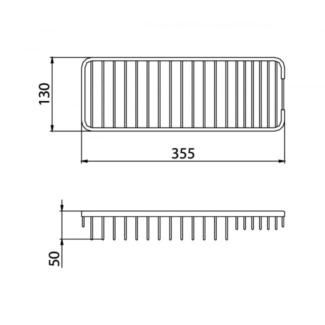 Bristan Medium Wall Fixed Wire Basket - Chrome