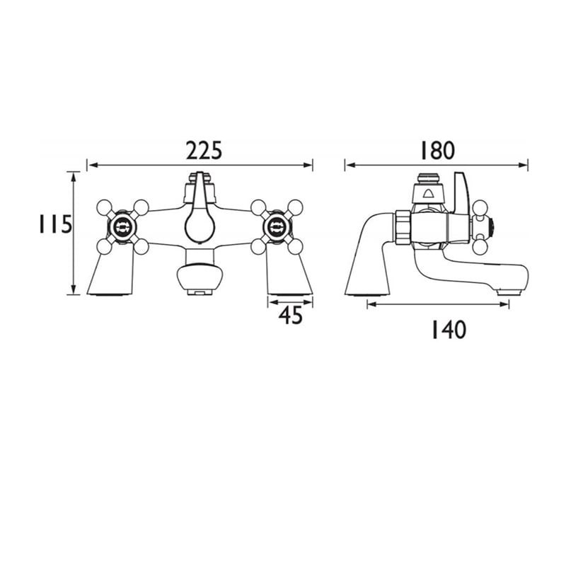 Bristan Regency Bath Shower Mixer 