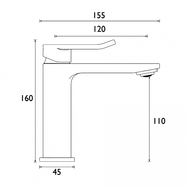 Bristan Saffron Eco Start Basin Mixer Tap with Clicker Waste - Brushed Brass