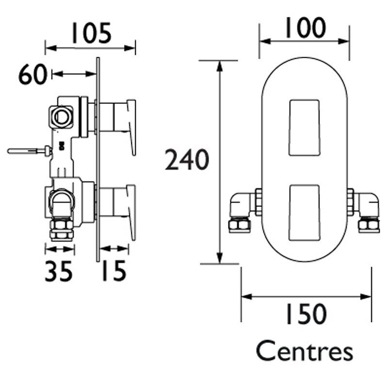 Bristan Sail Shower Valve Sai Shcdiv C Concealed Chrome