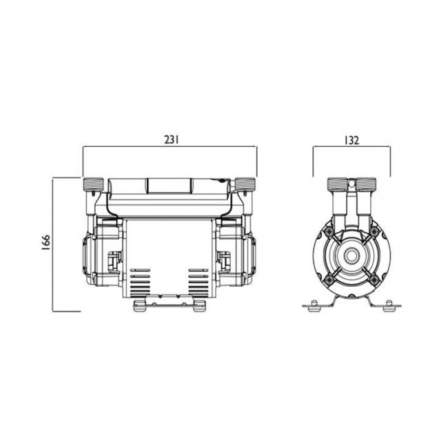 Bristan Twin Impeller Shower Booster Pump 1.5 Bar - Black
