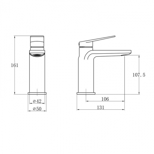 Delphi Roveri Basin Mixer Tap - Chrome