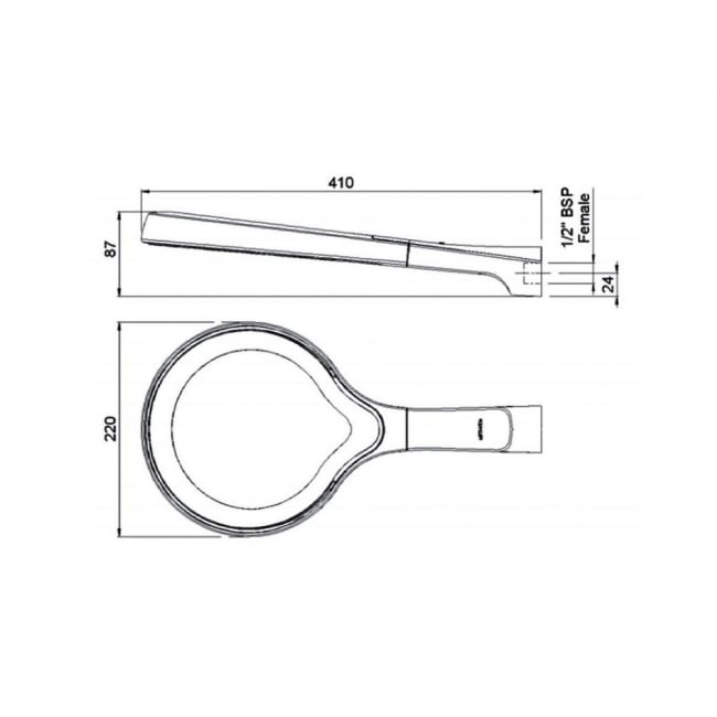 Deva Aio Round Fixed Shower Overhead - Chrome