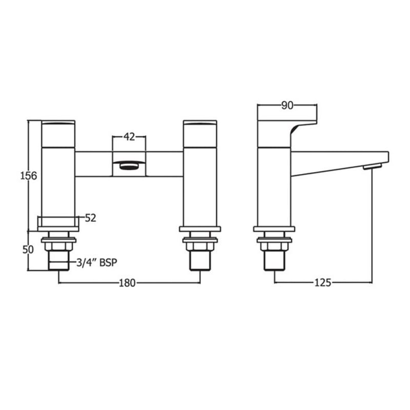 Deva Amio Bath Filler Tap 