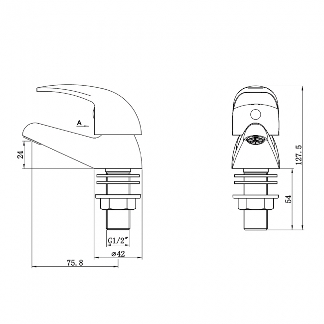 Deva Clifden Basin Taps Pair - Chrome