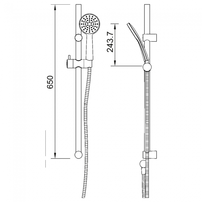 Deva Pennington Single Mode Shower Kit - Chrome