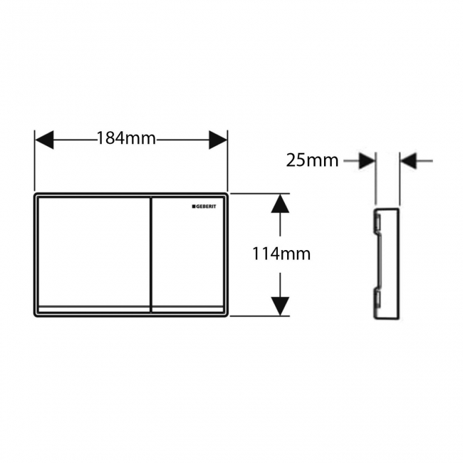 Geberit Omega60 Dual Flush Plate - Lava Glass