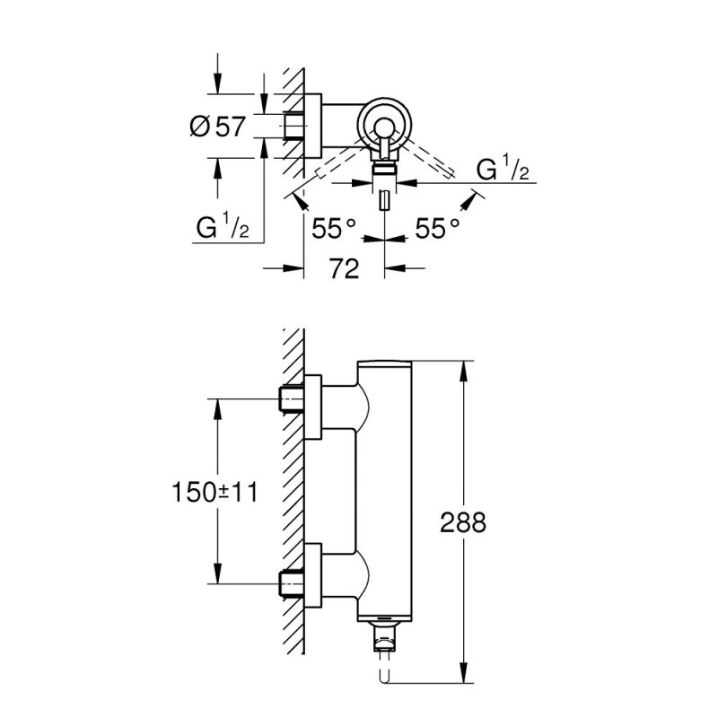 Grohe Atrio Shower Valve 32650003 Bar Chrome