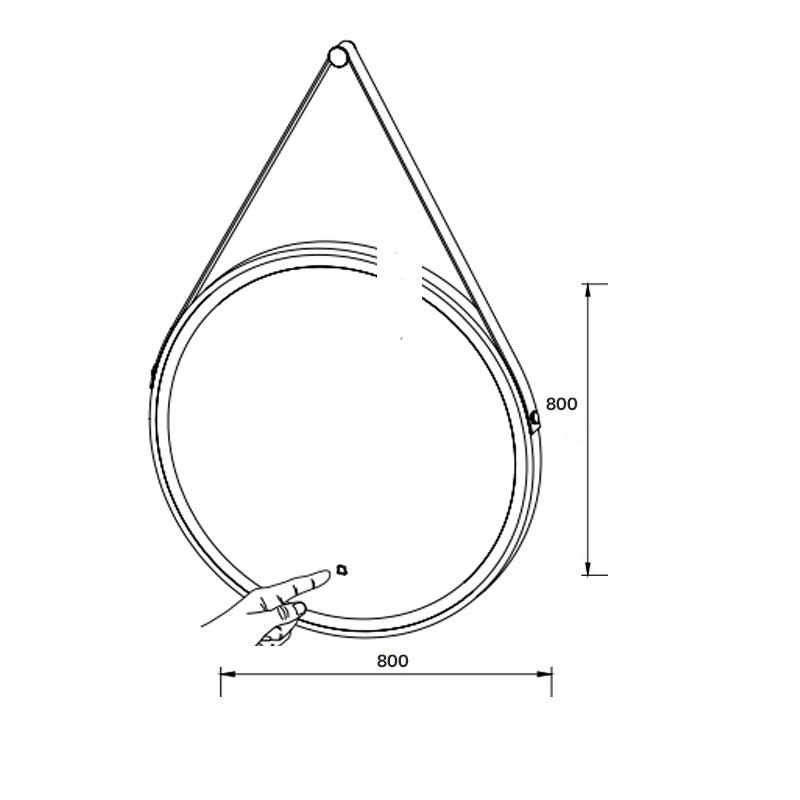 HiB Solstice 80 LED Bathroom Mirror 800mm Diameter