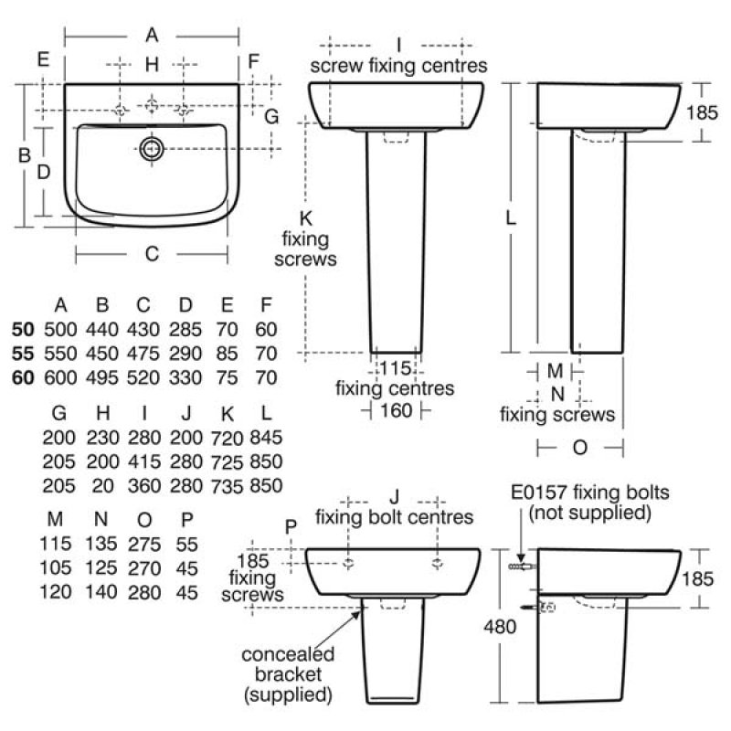 Ideal Standard Tempo Wall Hung Basin 