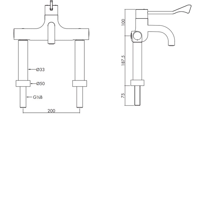 Inta HTM64 Safe Touch Basin Tap (Single) | HTMDMCP | Deck Mounted | Chrome