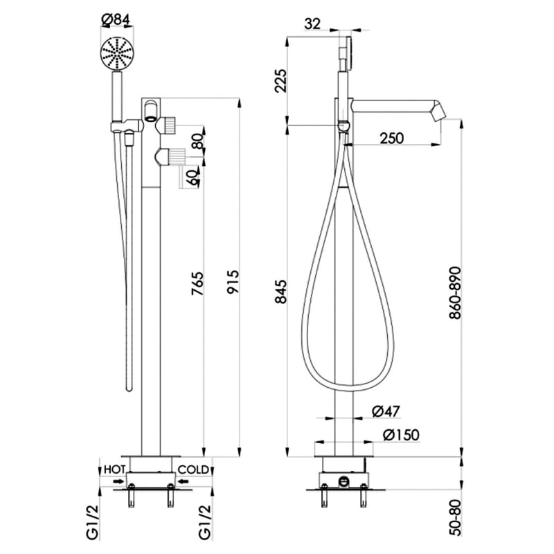 Just Taps Plus Evo | LH63534BBR | Mounted | Brushed Brass