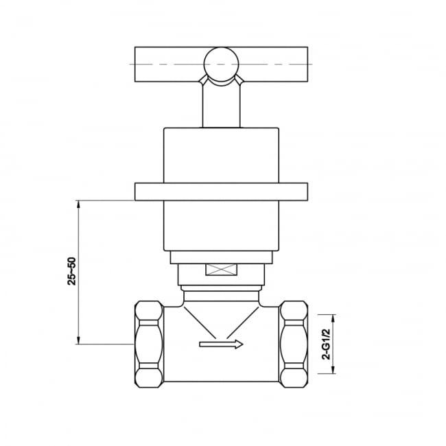 JTP Solex Concealed Stop Valves Pair - Chrome