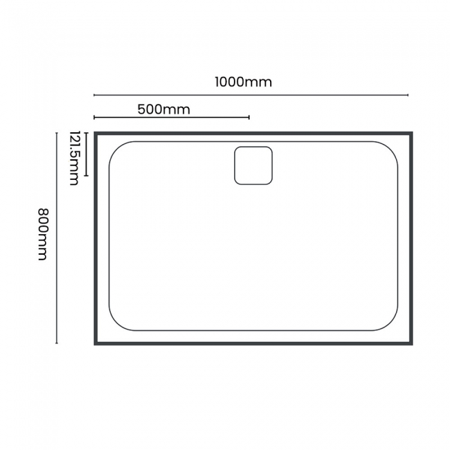 Merlyn Level25 Rectangular Shower Tray 1000mm x 800mm (inc Waste)