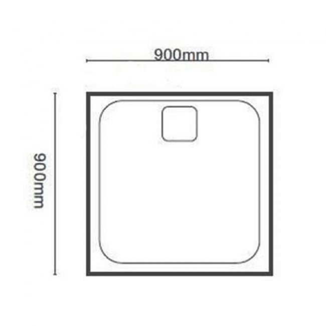 Merlyn Level25 Square Shower Tray 900mm x 900mm (inc Waste)