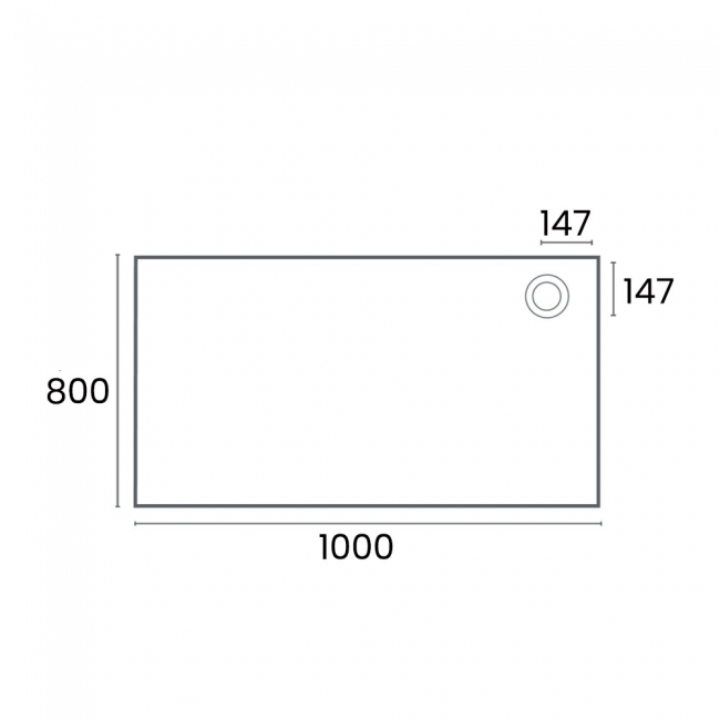 Merlyn Upstand Rectangular Shower Tray 1000mm x 800mm