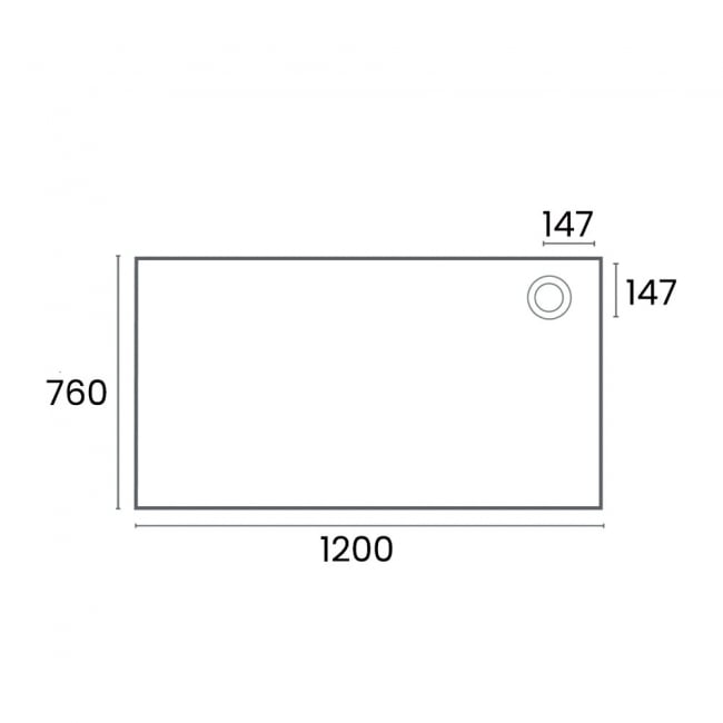 Merlyn Upstand Rectangular Shower Tray 1200mm x 760mm