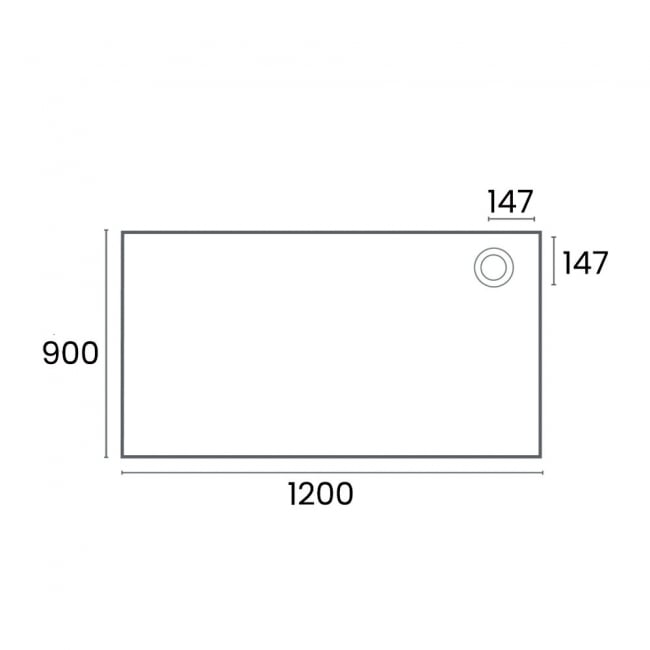 Merlyn Upstand Rectangular Shower Tray 1200mm x 900mm