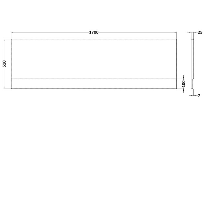 Nuie White Bath Front Panel | 1700mm Wide | PMP441 | Gloss White