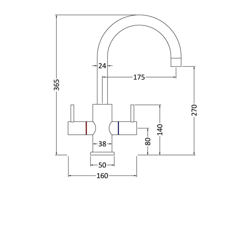 Nuie Kitchen Taps Sink Mixer 