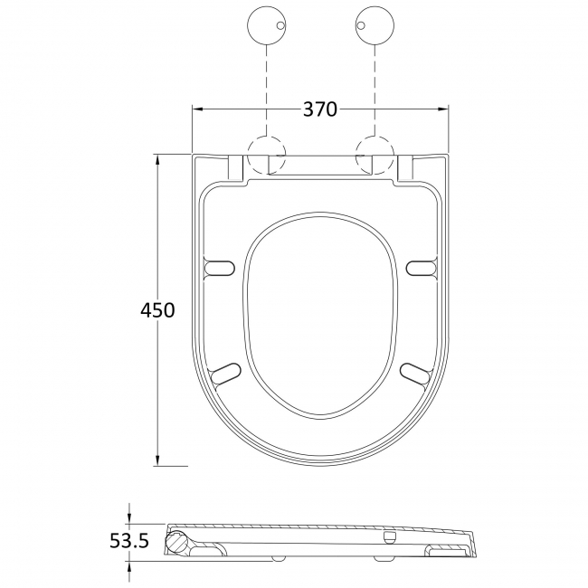 Wide hinge store toilet seat