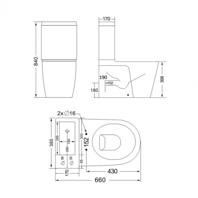 Prestige Combi Close Coupled Toilet with Cistern, Basin and Tap - Soft Close Seat