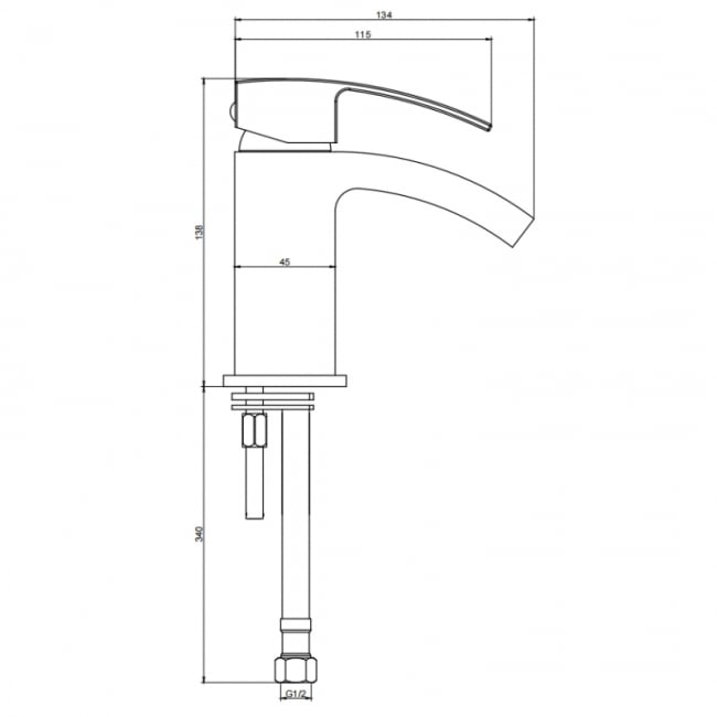 Prestige Flair Mono Basin Mixer Tap with Click Waste - Chrome