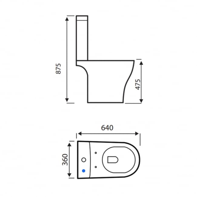 Prestige Kameo Comfort Height Close Coupled Toilet with Push Button Cistern - Soft Close Seat