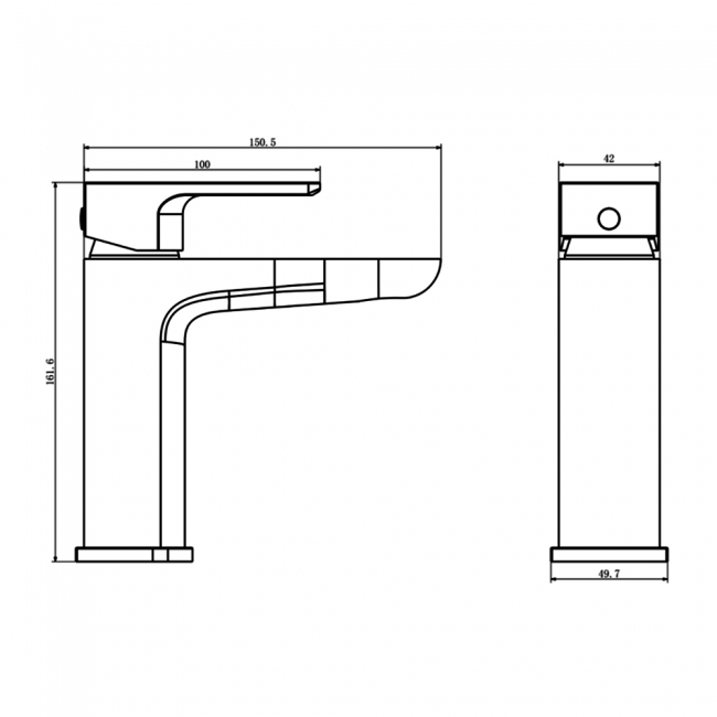 Prestige Kolt Mono Basin Mixer Tap - Chrome