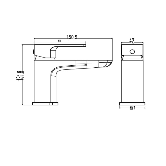 Prestige Kolt Mini Mono Basin Mixer Tap - Matt Black