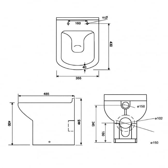 Prestige Pure Back to Wall Toilet - Soft Close Seat and Cover