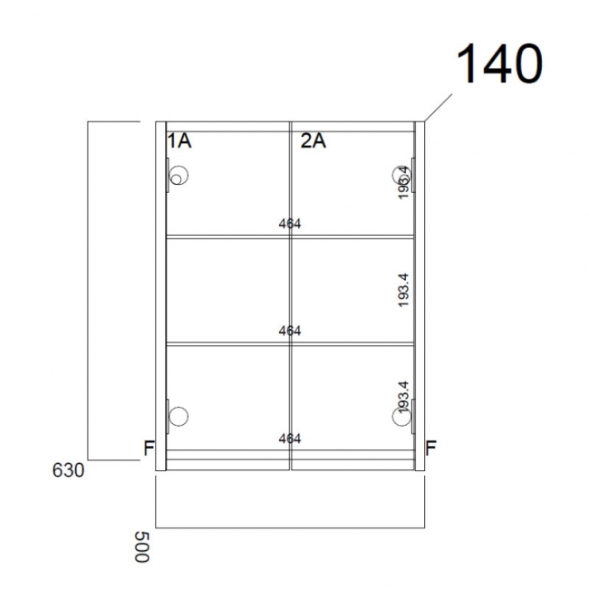 Prestige Purity Mirror Bathroom Cabinet 500mm Wide - White