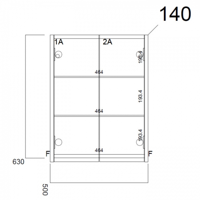 Prestige Purity Mirror Bathroom Cabinet 500mm Wide - Storm Grey Gloss