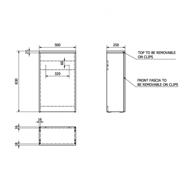 Prestige Purity Nero Back to Wall WC Toilet Unit 830mm High x 505mm Wide - Matt Black