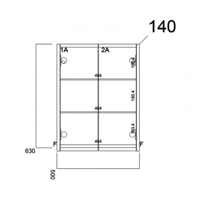 Prestige Purity Mirror Bathroom Cabinet 500mm Wide - Silver Oak