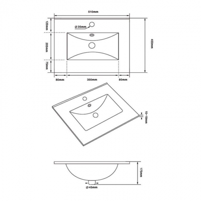 Prestige Purity 2-Door Floor Standing Vanity Unit with Ceramic Basin 500mm Wide - Silver Oak