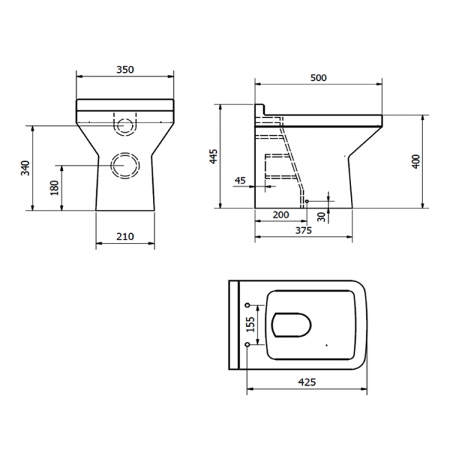 Prestige Trim Back to Wall Toilet - Soft Close Seat