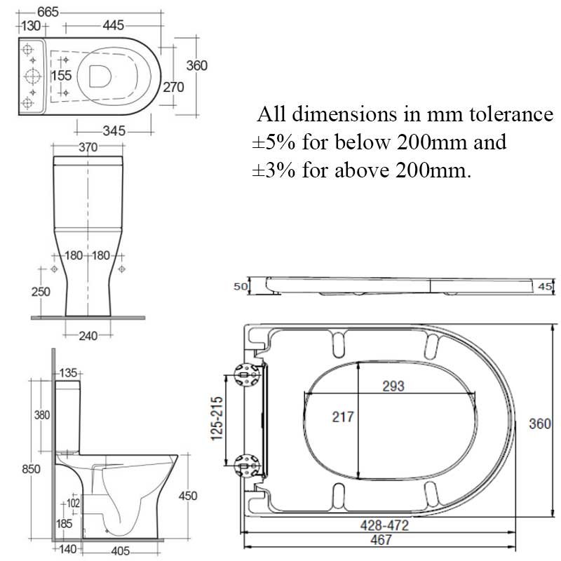 RAK Ceramics Resort Toilet RST11AWHA RST10AWHA RAKSEAT011 Close 