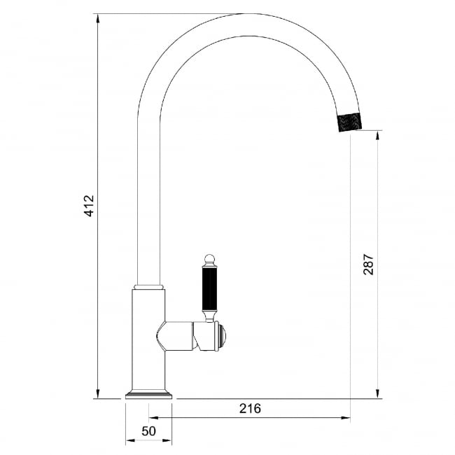 Rangemaster Hemlock Single Lever Kitchen Sink Mixer Tap - Chrome