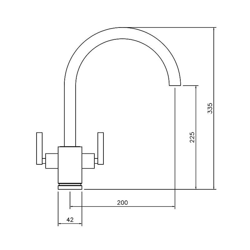 Rangemaster Quadrant | TQM1CM/ | Deck Mounted | Chrome