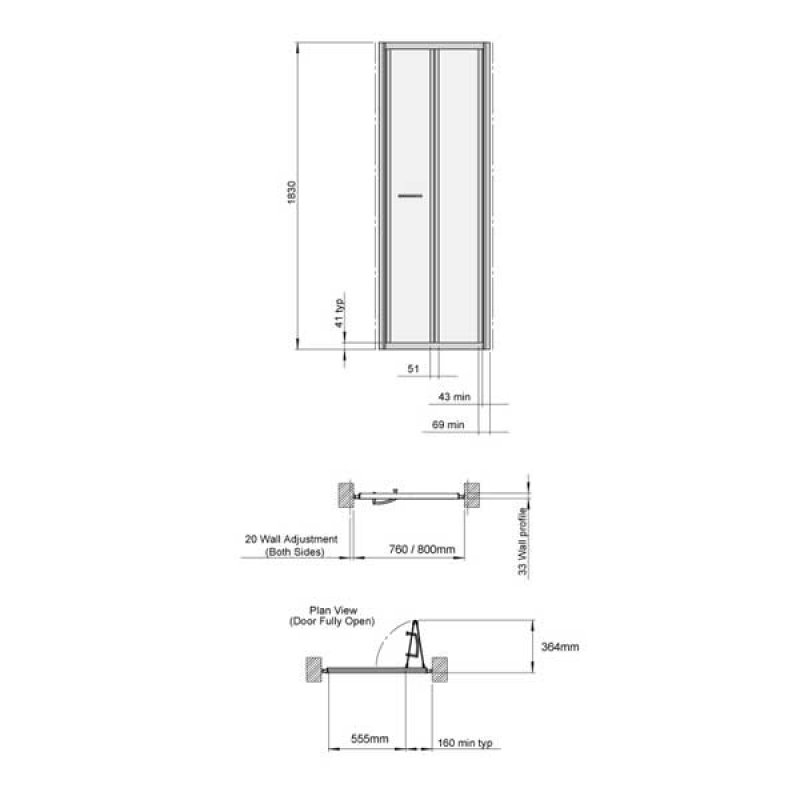 Signature Contract Bi-fold Shower Door 