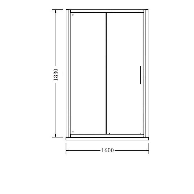 Signature Contract Sliding Shower Door | 6CS160 | 1600mm | Silver/Clear