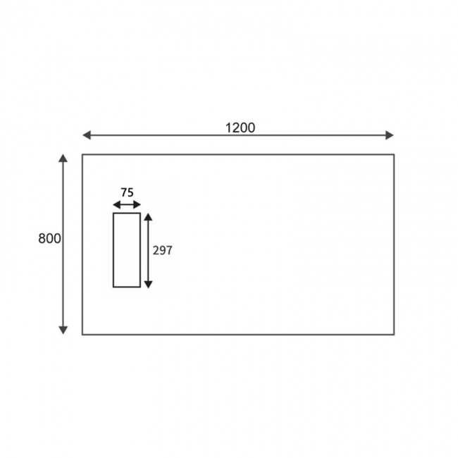 Signature Linear Shower Tray | 1200mm x 800mm | SIGN106231