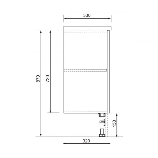 Signature Malmo Floor Standing 2-Door Vanity Unit 600mm Wide - Indigo Ash