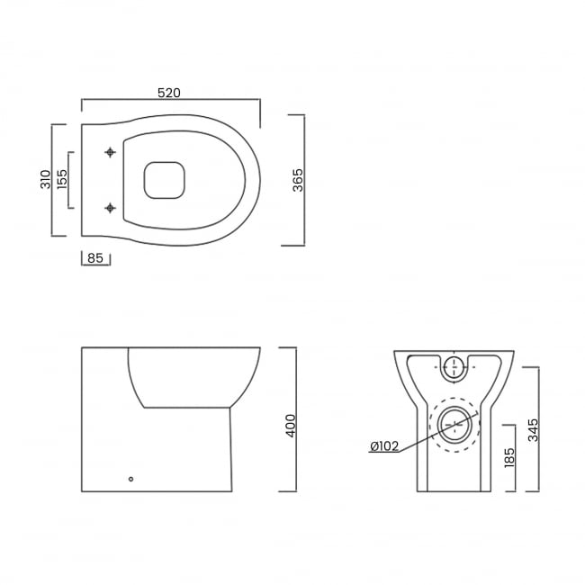 Signature QuikPak Back to Wall Toilet - Soft Close Seat